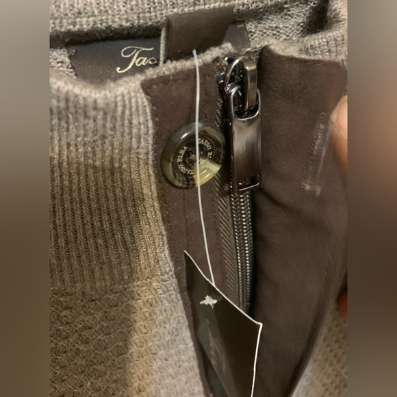 Tasso Elba Mens Sweater grey Size XL Quarter-Zip Knit Pullover - Picture 5 of 5